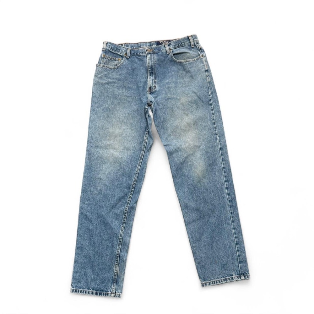 Vintage Eddie Bauer Relaxed Fit Medium Wash Blue Denim Jeans Mens 38x34